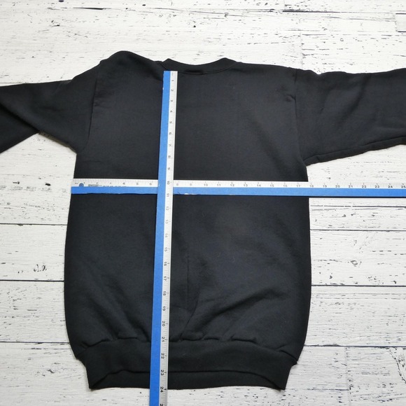 Vintage American Steel Sweatshirt Mens Small Black Bald Eagle Motorcycle USA 90s - Picture 4 of 6